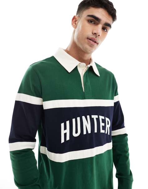 Hunter rugby shirt in green  - view 1