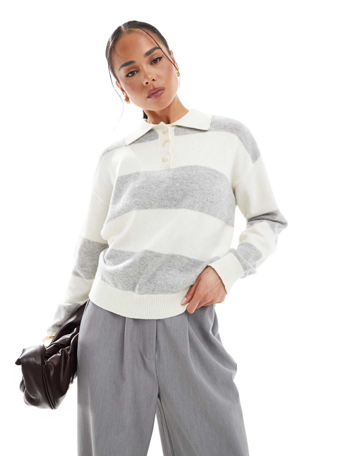 Hunter stripe rugby knit in cream