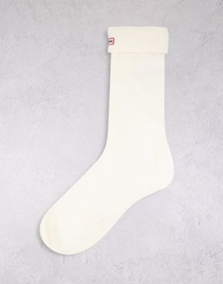 Hunter tall boot socks in white