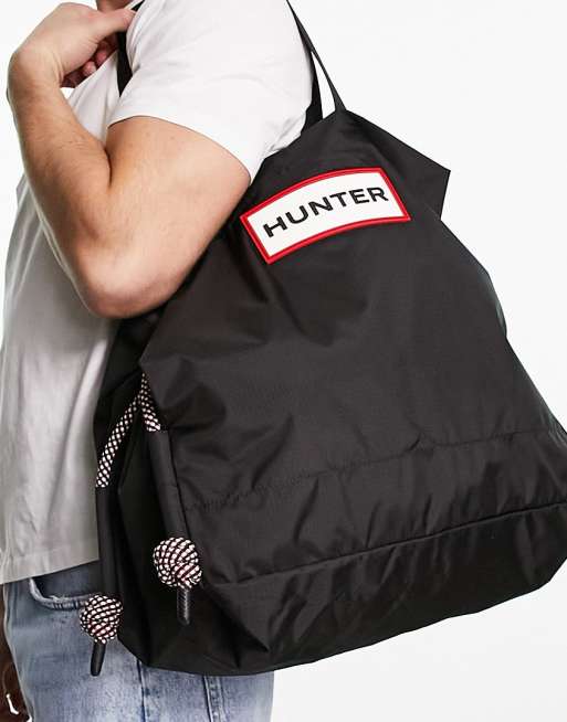 Hunter original ripstop online packable tote in black