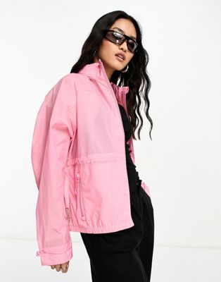 Hunter travel shell jacket in pink
