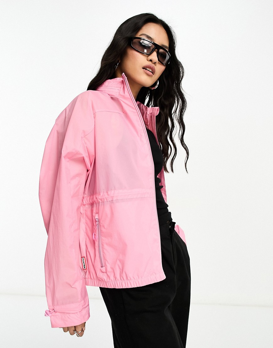 Hunter travel shell jacket in pink