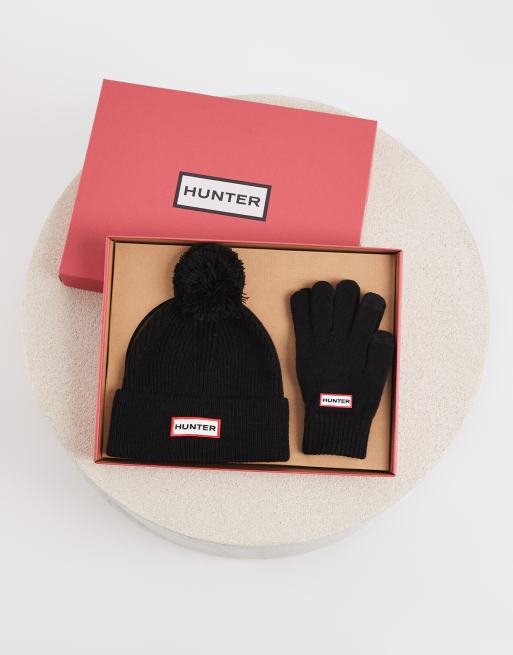 Hunter - Uniseks cadeauset met beanie en handschoenen in zwart, 2 van 3