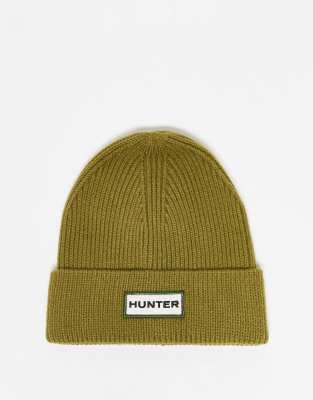 Hunter Hunter unisex beanie in khaki-Green