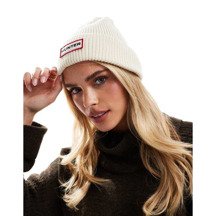 Hunter unisex beanie in stone ASOS