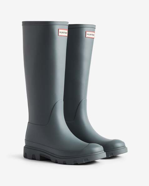 Hunter Unisex Downpour høje gummistøvler i blå - view 1