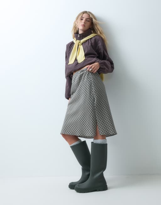 Hunter - Unisex Downpour - Mørk olivengrønne høje gummistøvler, 3 af 4