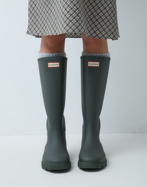 Hunter - Unisex Downpour - Mørk olivengrønne høje gummistøvler, 4 af 4