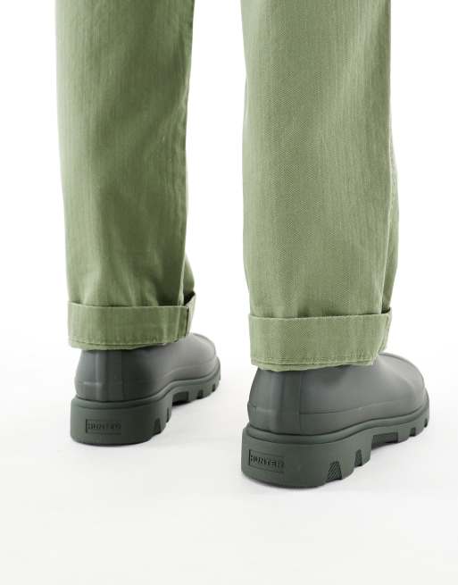 Hunter Unisex – Downpour – Niskie kalosze w ciemnym oliwkowym kolorze, 4 z 5