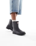 [Hunter] Hunter Unisex Downpour short gumboots in black 4 BLACK