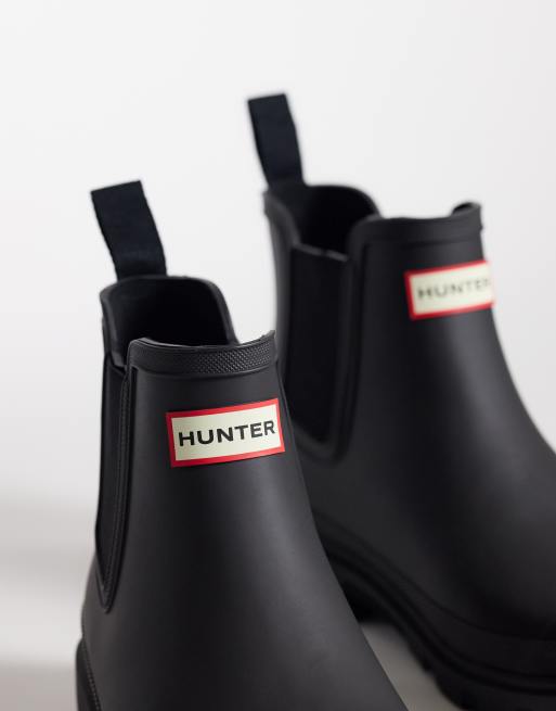 Hunter - Unisex - Downpour - Sorte Chelsea-støvler, 3 af 5
