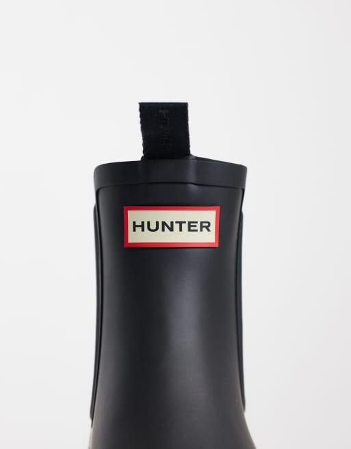 Hunter unisex Elements Elastic short chelsea wellington boots in black, 2 of 4