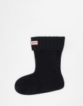 [Hunter] Hunter unisex mini cable short boot socks in black XL BLACK