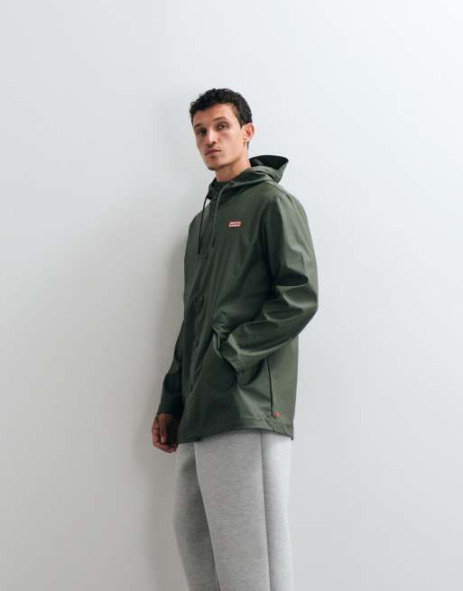 Hunter unisex regenjas in olijfgroen, 3 van 5