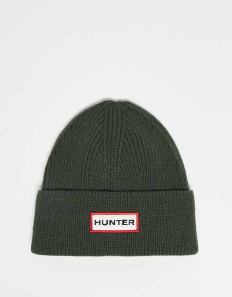 Hunter Unisex ribbed beanie in dark green - view 1