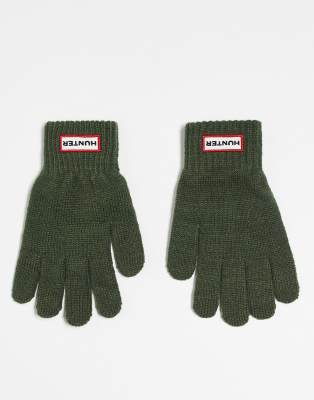 Hunter Hunter Unisex single set gloves in khaki-Green