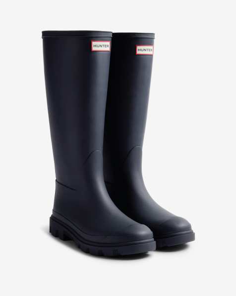 Hunter unisex stivali da pioggia alti Downpour in navy - view 1