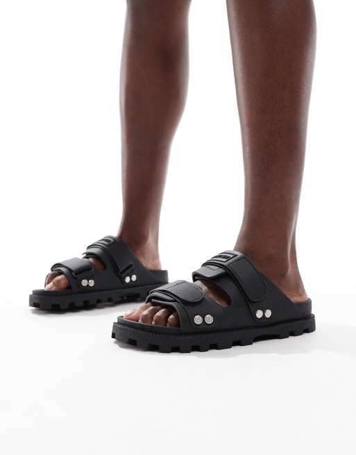 Hunter Vegan sandal in black | ASOS
