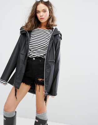 black raincoat womens