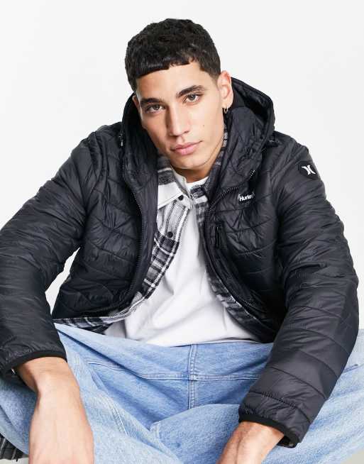Hurley Balsam packable jacket in black | ASOS