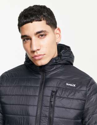 Hurley Balsam packable jacket in black | ASOS