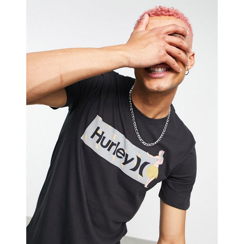ZEfuW Novità Hurley - Box Windansea - T-shirt nera