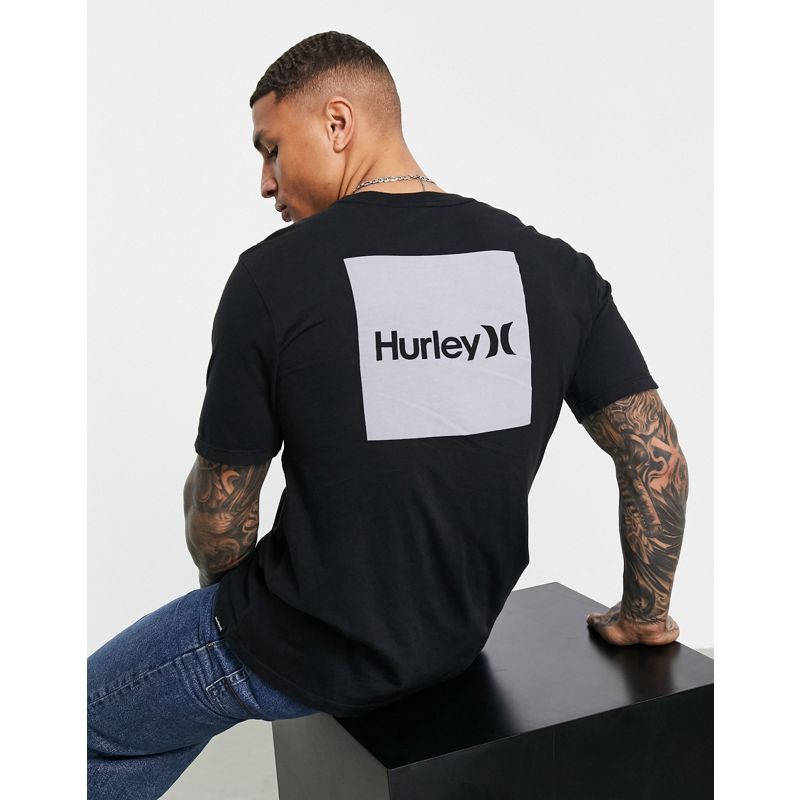 T-shirt e Canotte Uomo Hurley - Boxed - T-shirt nera con riquadro