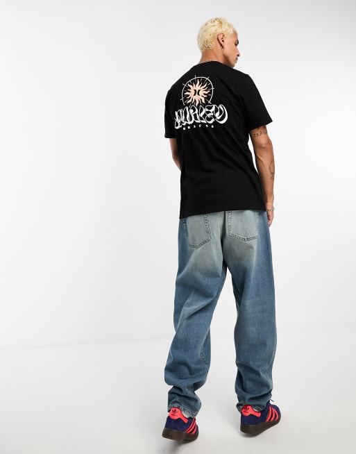 Hurley - Cosmic Groove - Sort T-shirt med rygprint, 2 af 4