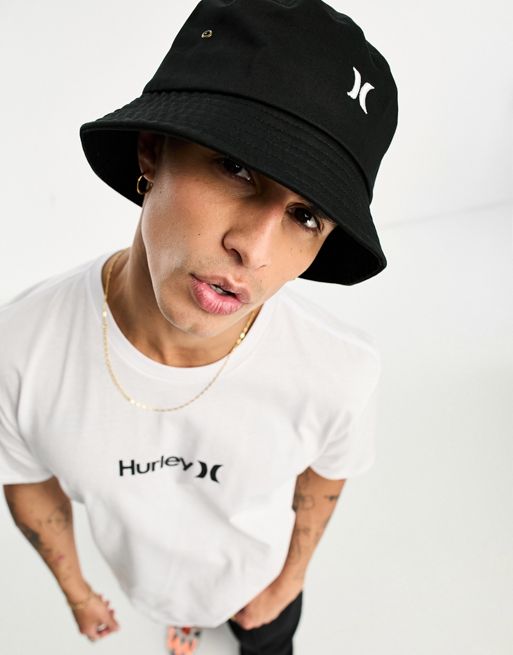 Hurley – Czarny kapelusz typu bucket z małym logo