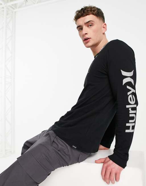 Hurley - Everyday One and Only - Langærmet sort T-shirt