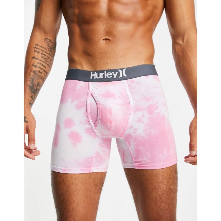 Hurley everyday tie dye boxer briefs in pink