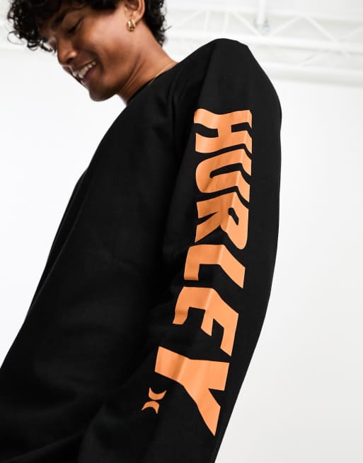 Hurley – Fastlane – Czarny T-shirt z długimi rękawami, 3 z 4