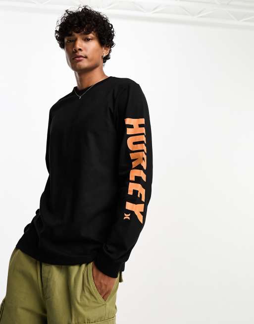 Hurley - Fastlane - Sort langærmet t-shirt, 4 af 4