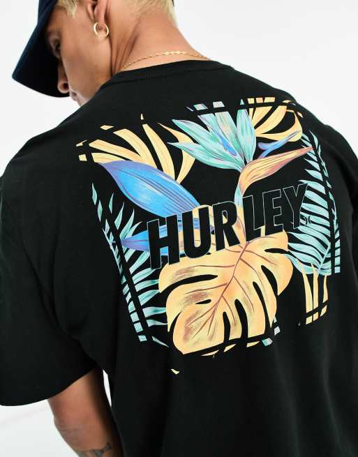 Hurley - Four Corners - Sort T-shirt med rygprint