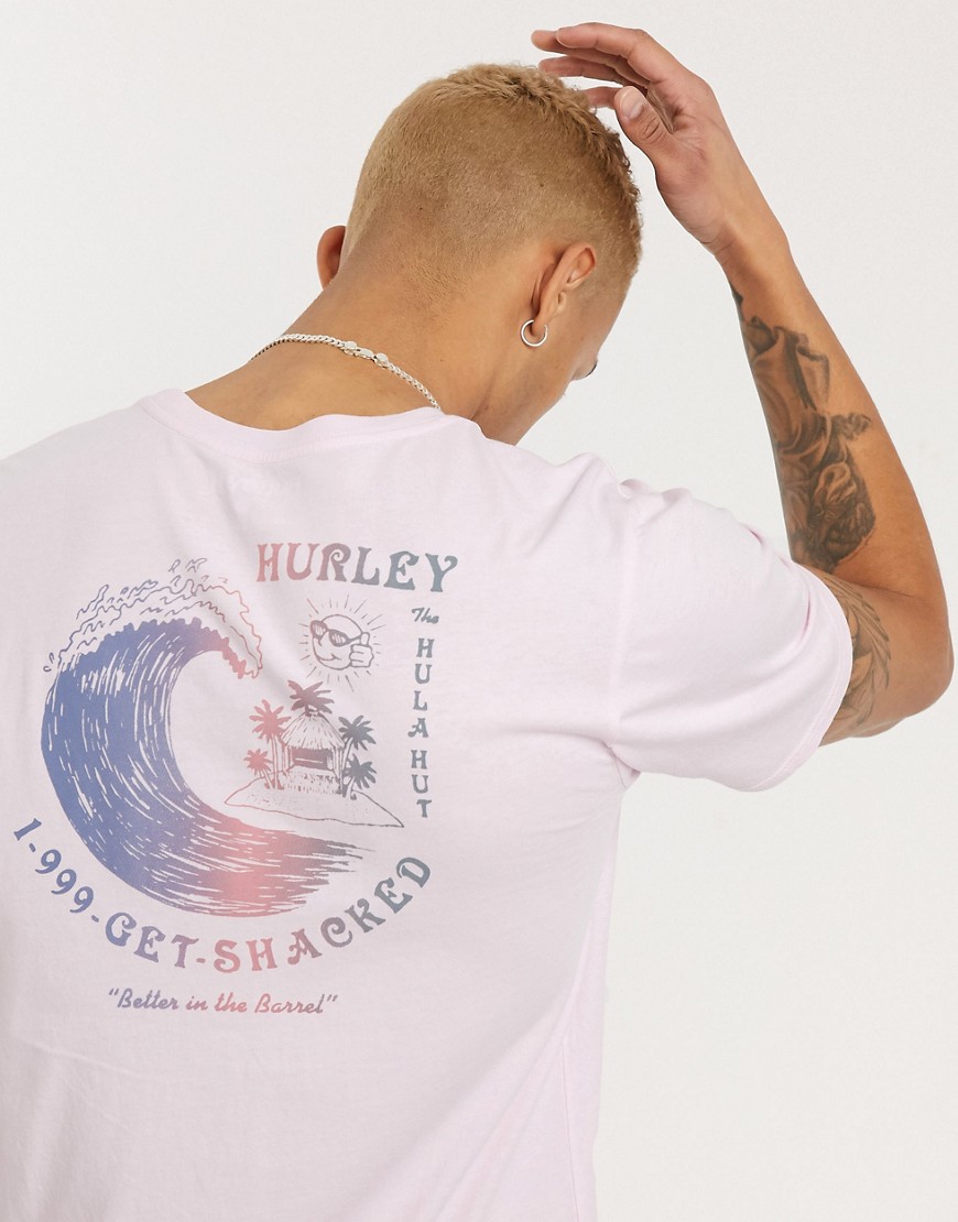 Hurley – Get Shacked – Rosa t-shirt-Svart