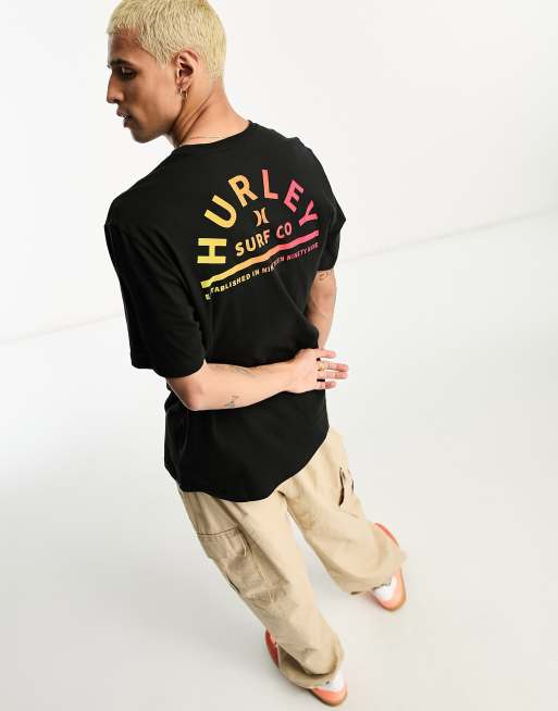 Hurley half moon logo t-shirt in black