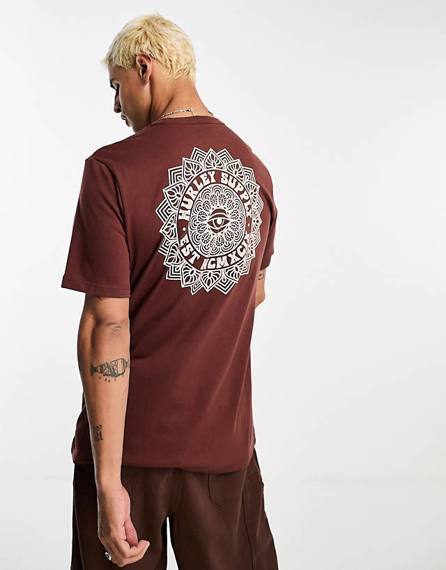 Hurley - mandala t-shirt in brown