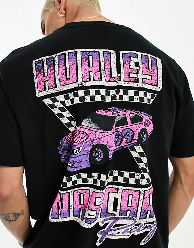 Hurley - nascar back print t-shirt in black