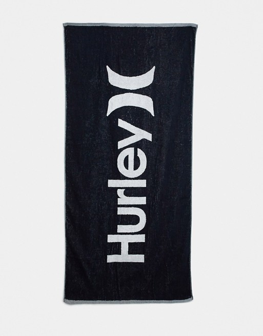 Hurley One and Only beach towel in black