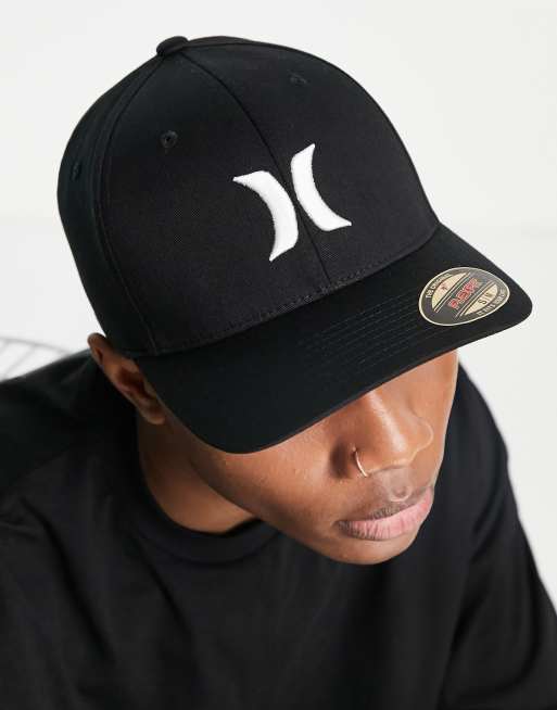 Black hurley flexfit hat on sale