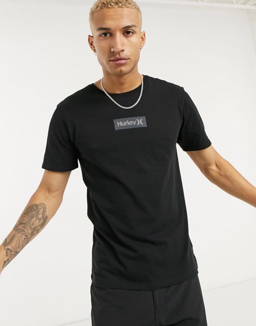 Hurley One and Only small box t-shirt in black | ASOS