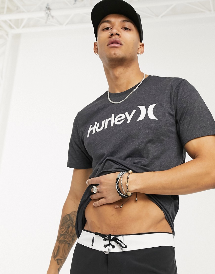 Hurley One and Only solid t-shirt in black