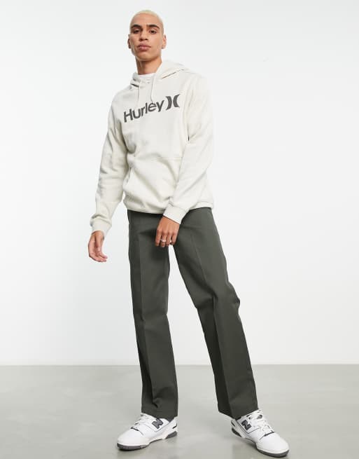 Hurley 1pk Mens Extended Crew 1 Pezzo, da Uomo, Allungato, Crema Terry, Nero, 44