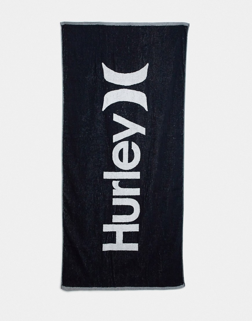 Hurley – One and Only – Svart strandhandduk