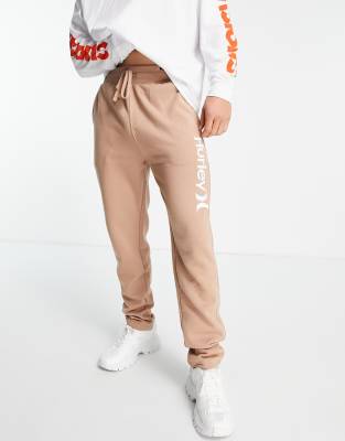 Hurley One and Only Track trackies in beige - ASOS Price Checker