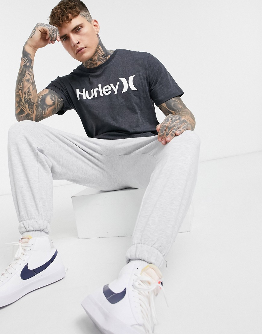 Hurley - One & Only effen T-shirt in grijs