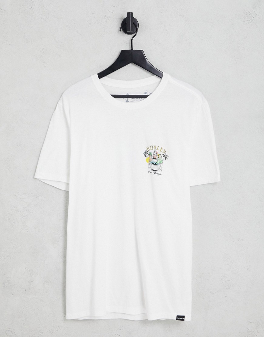 Hurley Paradise Friends t-shirt in white