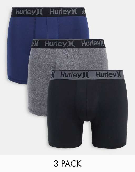 Kit de 3 Cuecas Boxer Hurley Basic - FutFanatics