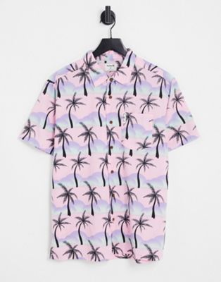 Hurley rincon palm shirt in pink