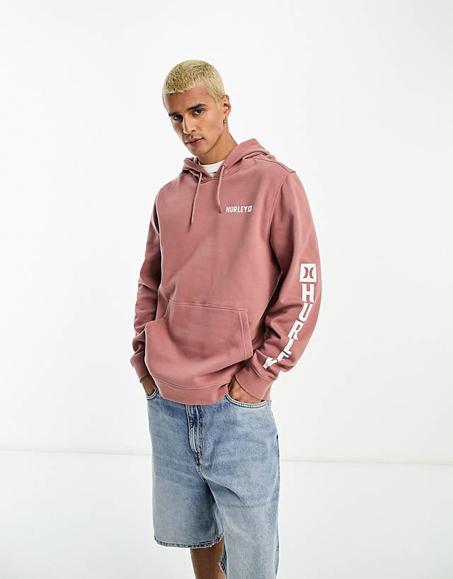 Hurley - seaside fleece hoodie in rose